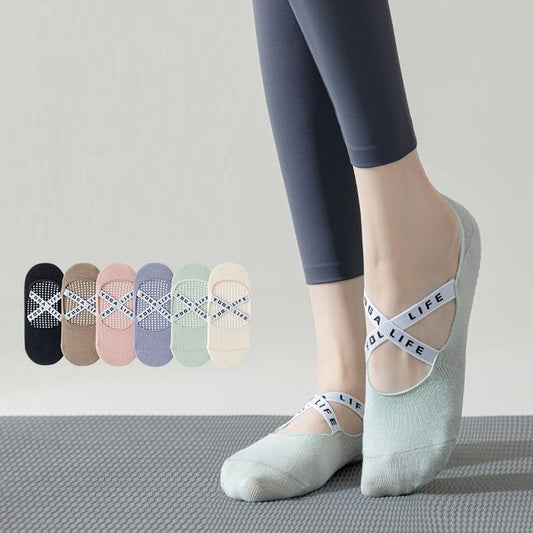 Lettering Yoga Socks Set