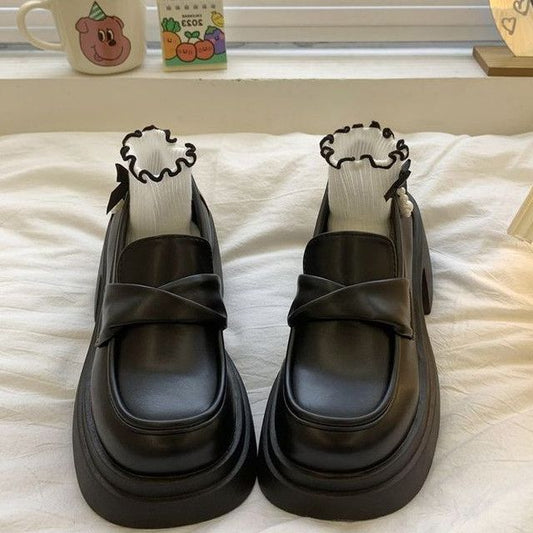 Chunky Heel Platform Loafers