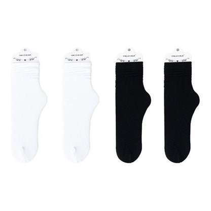 Set of 4 Pairs: Plain Ribbed Socks