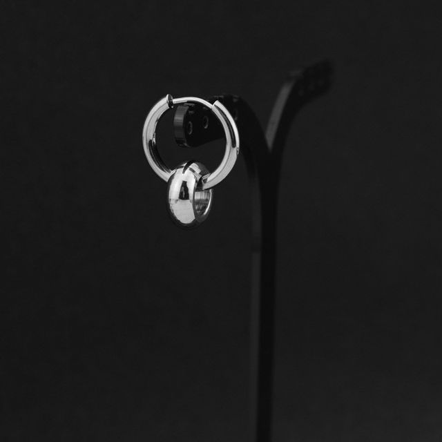 Polished Stainless Steel Hoop Earring (various designs)