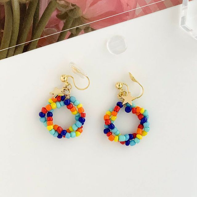 Bead Dangle Alloy Earring