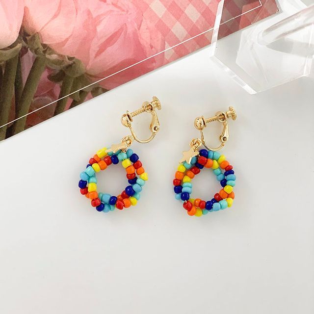 Bead Dangle Alloy Earring