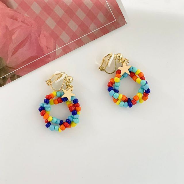 Bead Dangle Alloy Earring