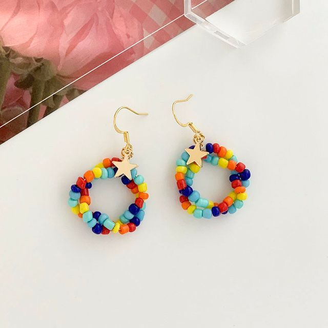 Bead Dangle Alloy Earring