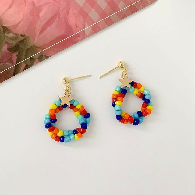 Bead Dangle Alloy Earring