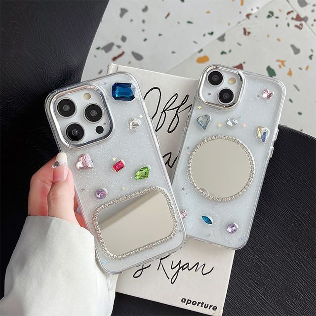 Case Mirrored Embellished Phone