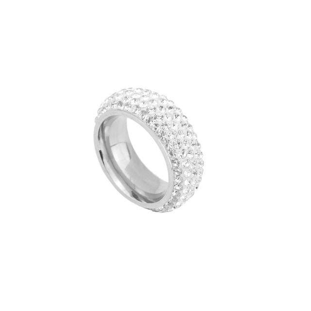 Rhinestone Stainless Steel Ring