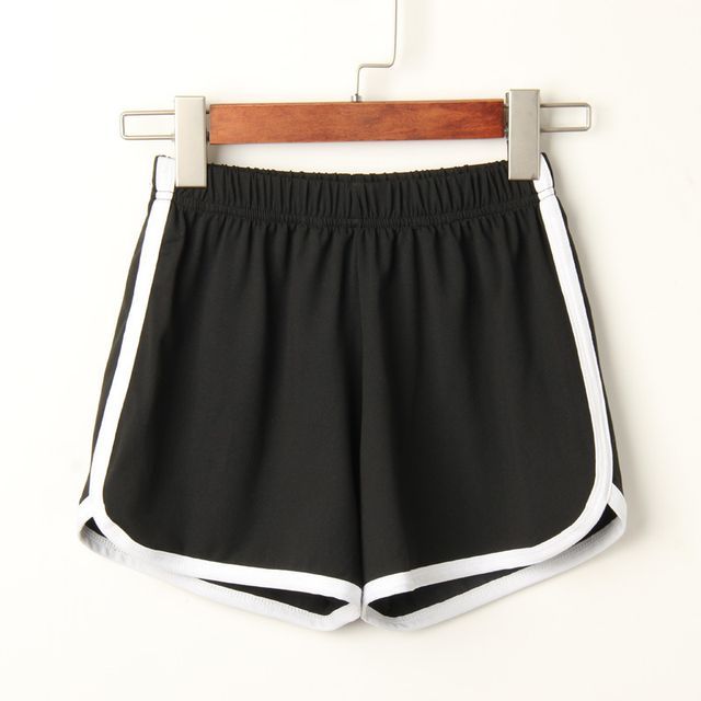 Piped Elastic Shorts Waist
