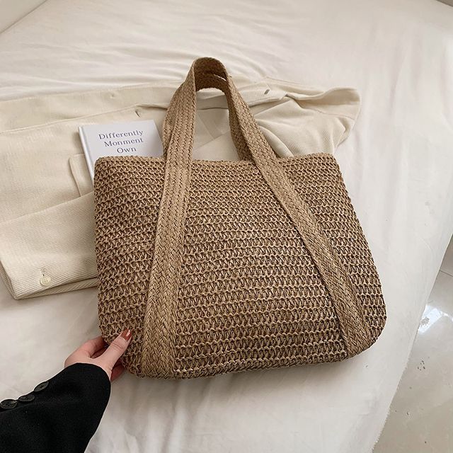 Woven Tasseled Tote Bag