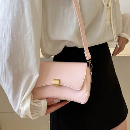 Plain Flap Shoulder Bag