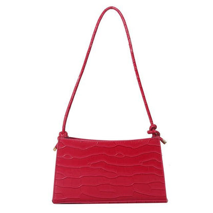 Crocodile Grain Shoulder Bag