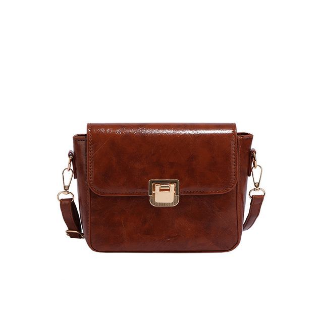 Flap Faux Leather Crossbody Bag