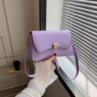 Plain Flap Shoulder Bag