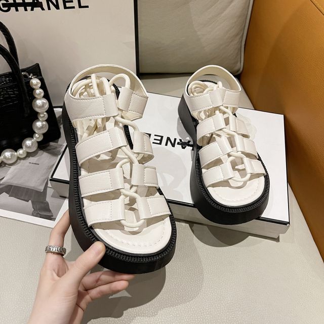 Platform Sandals Lace-Up Gladiator