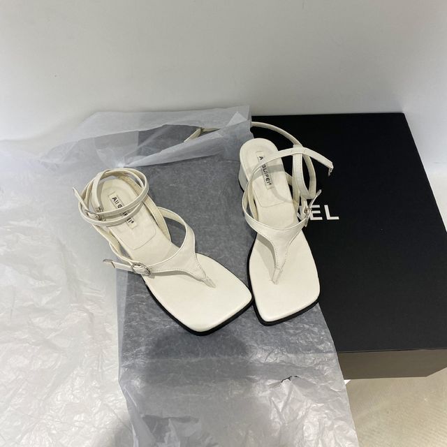 Block Heel Lace Up Sandals