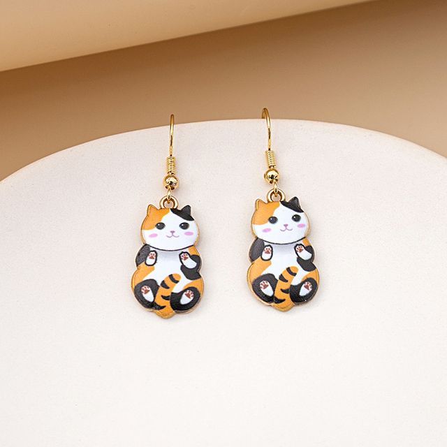 Cat Drop Earring