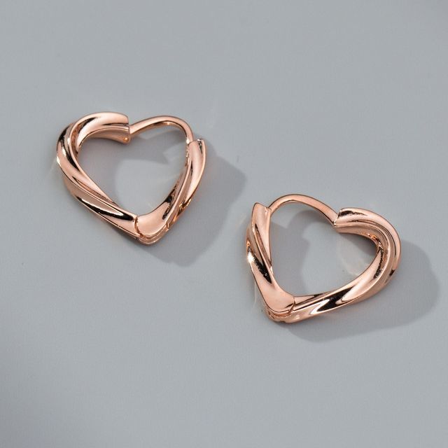 Heart Sterling Silver Hoop Earring