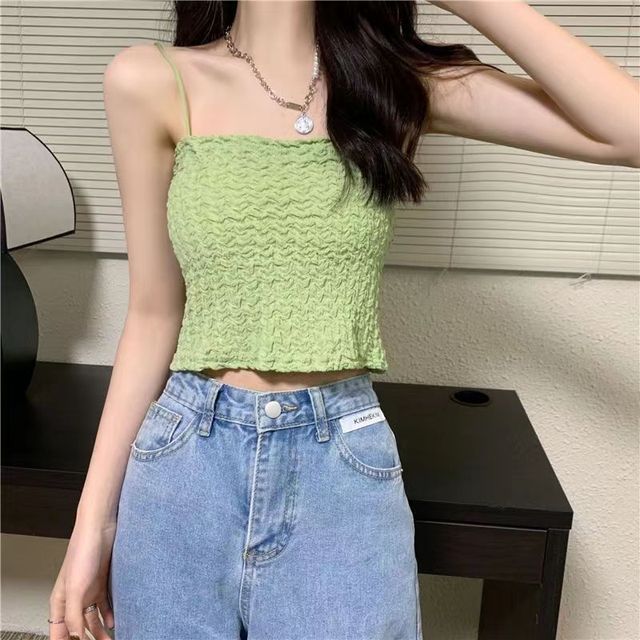 Ruched Top Cami Cropped