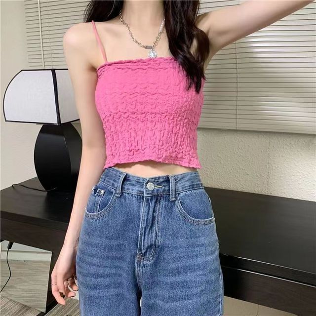 Ruched Top Cami Cropped