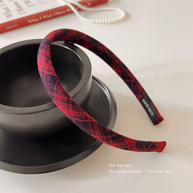 Plaid Fabric Headband