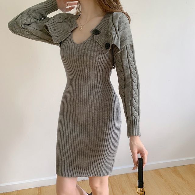 Plain Cropped Cardigan