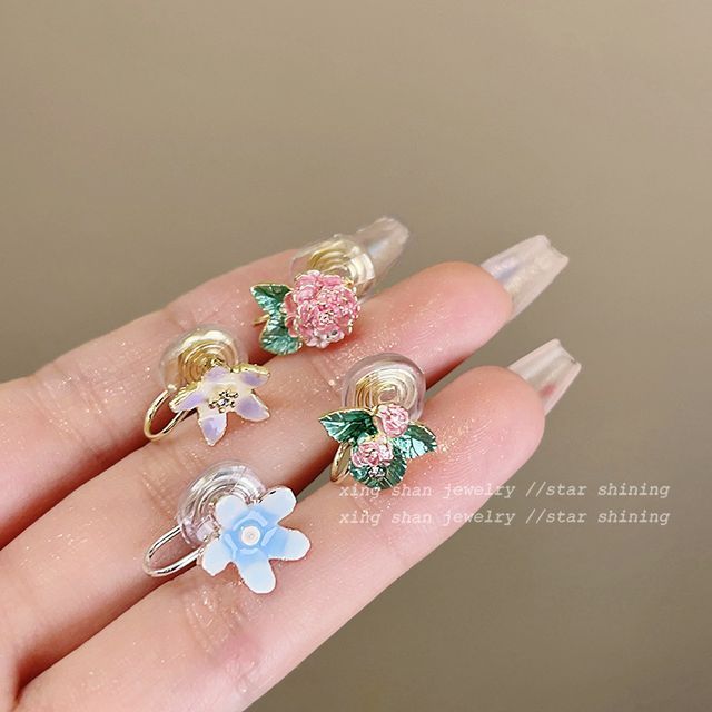Alloy Earring 4: Set (Various of Designs) Floral