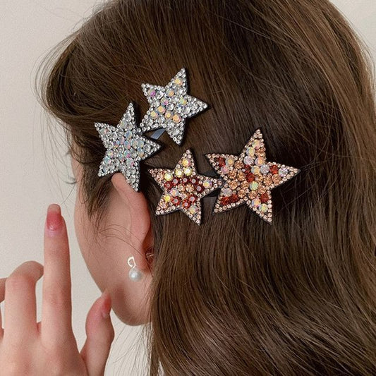 Star Rhinestone Alloy Hair Clip