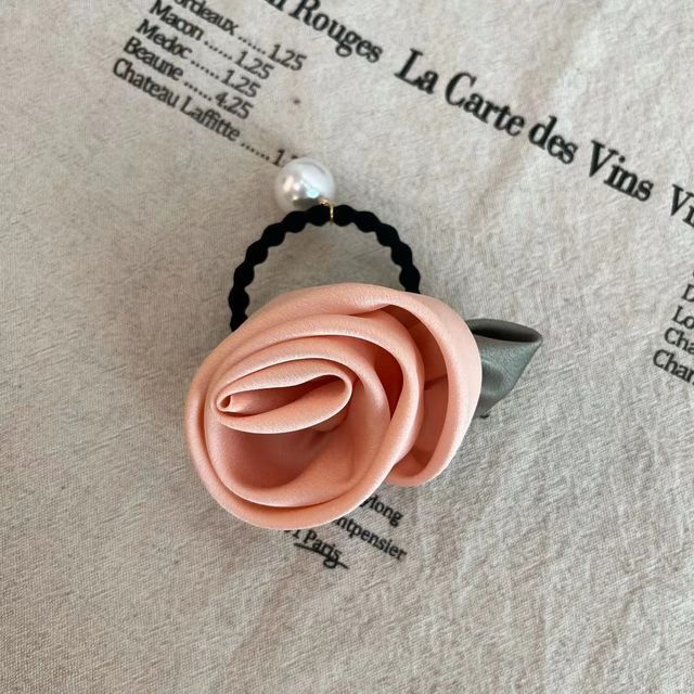 Rose Fabric Hair Tie