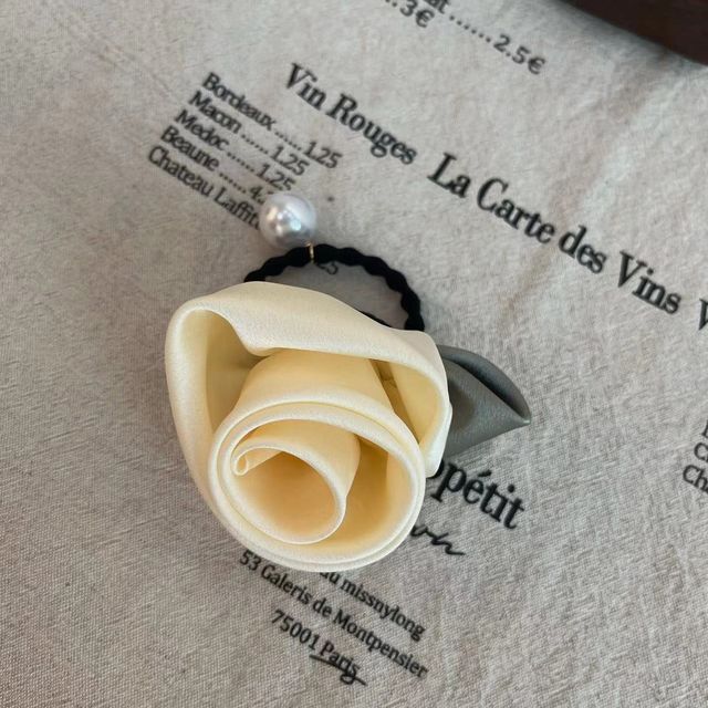 Rose Fabric Hair Tie