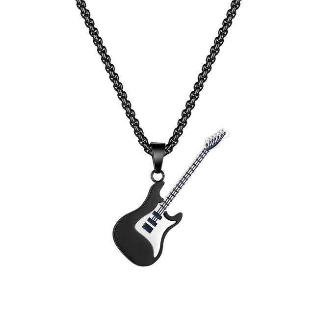 Guitar Stainless Steel Pendant / Necklace / Set (Various Designs)
