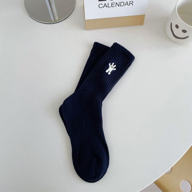 Rabbit Embroidered Socks / Set