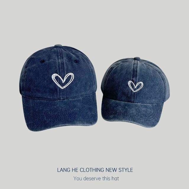 Heart Embroidery Cap