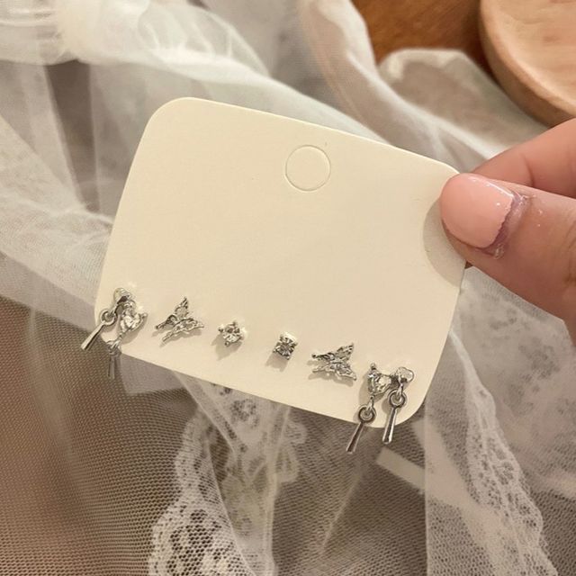 6: Ear Rhinestone Set of Stud