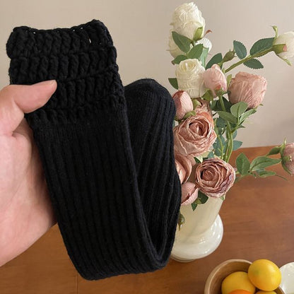 Plain Chunky Knit Socks