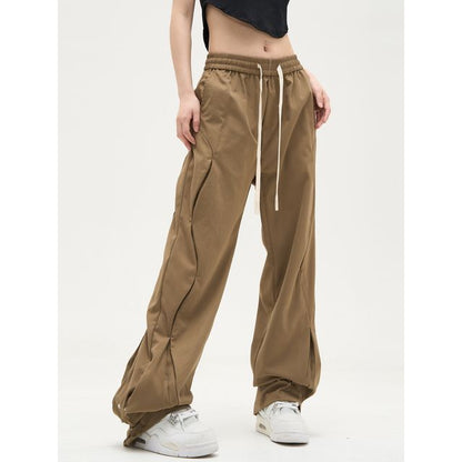 Low Waist Drawstring Loose-Fit Wide-Leg Sweatpants