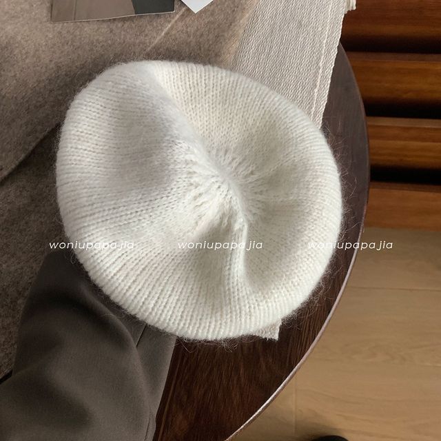 Plain Mohair Beret Hat