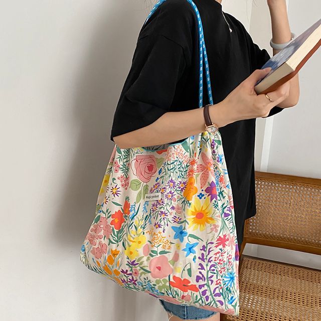 Patterned Print Tote Bag