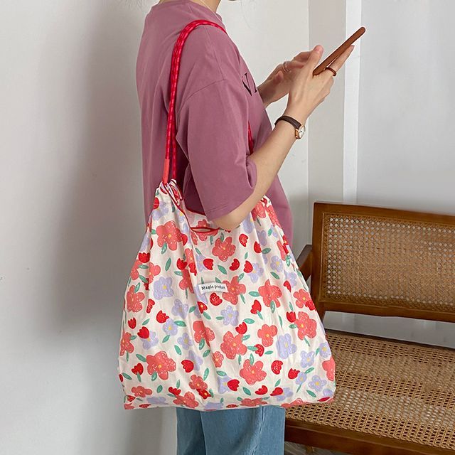 Patterned Print Tote Bag