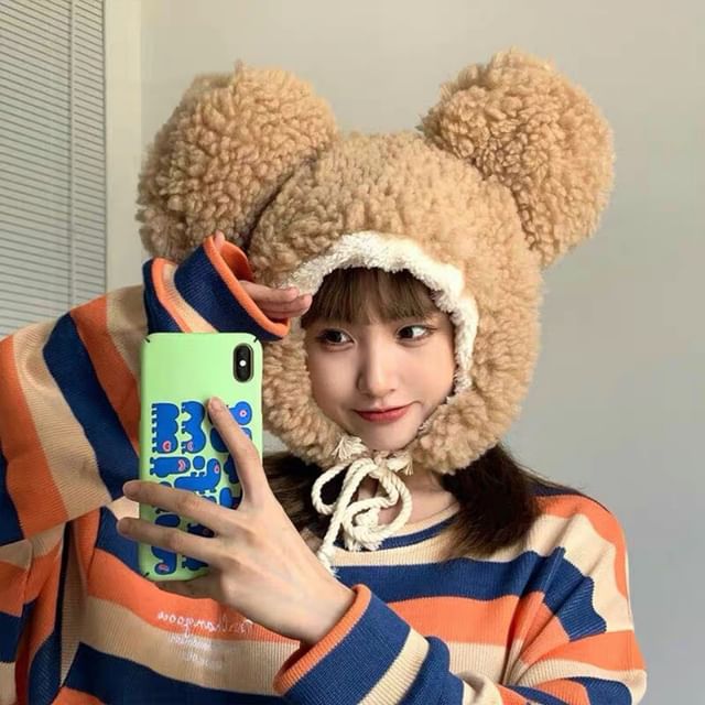Hat Trapper Fluffy Bear Ear