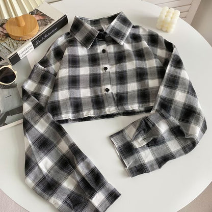 Plaid Button-Up Shirt