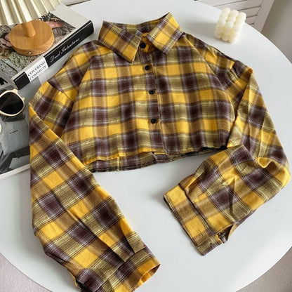 Plaid Button-Up Shirt