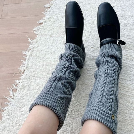 Cable Knit Plain Leg Warmer