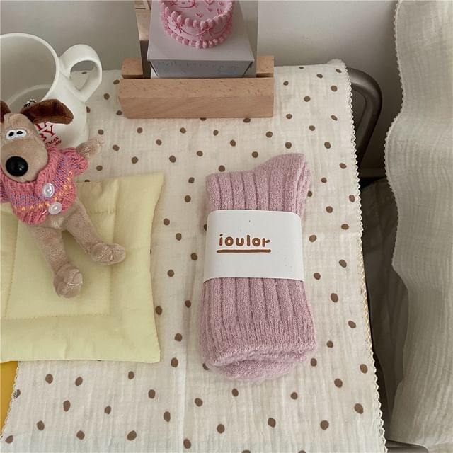 Plain Fleece Socks / Set