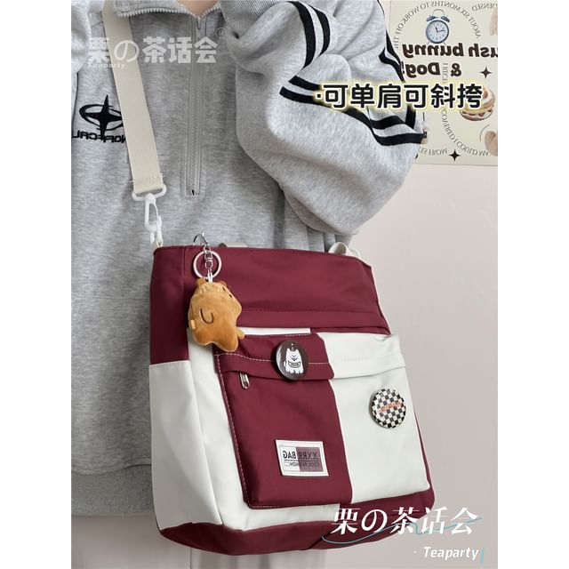 Two Tone Tote Bag / Bag Charm / Set