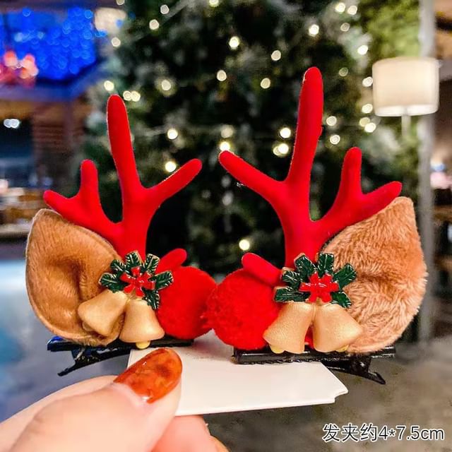 Christmas Flocking Hair Clip (Various Designs)