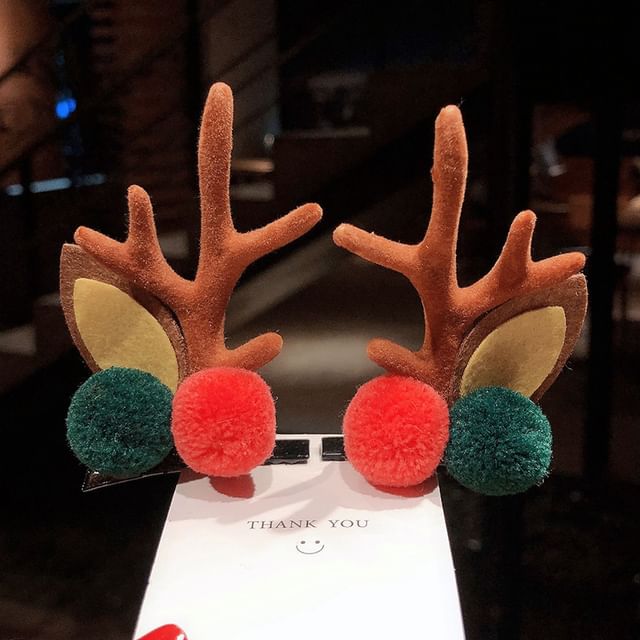 Christmas Flocking Hair Clip (Various Designs)