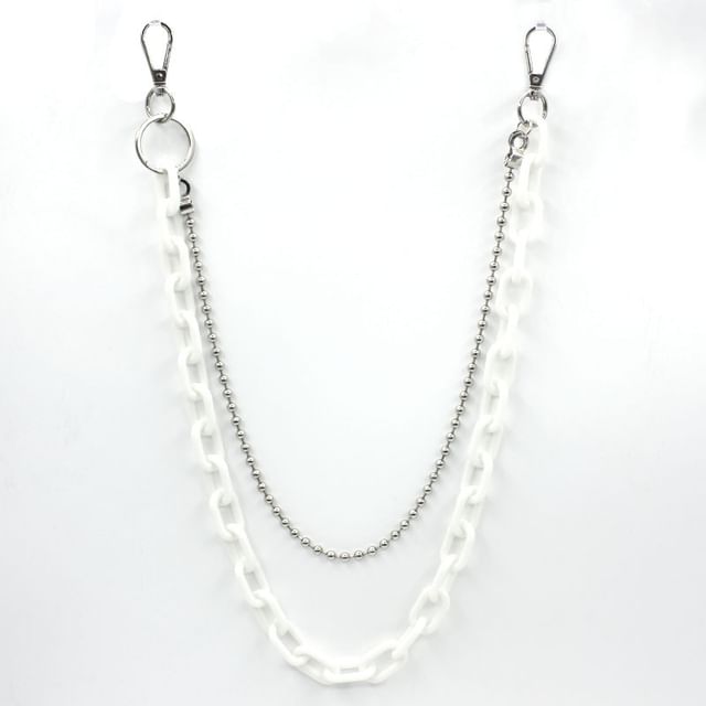 Acrylic Alloy Layered Jeans Waist Chain