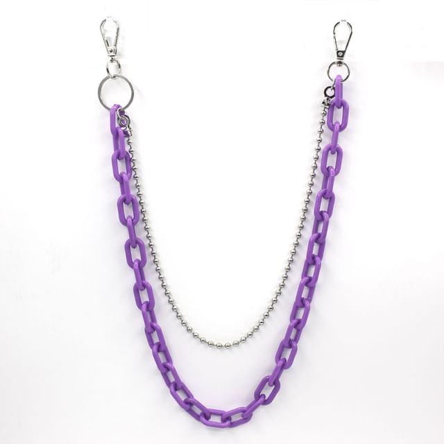 Acrylic Alloy Layered Jeans Waist Chain