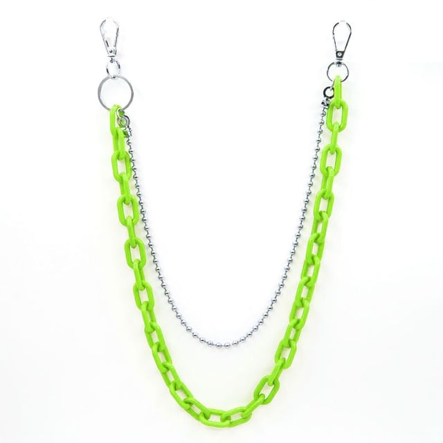 Acrylic Alloy Layered Jeans Waist Chain
