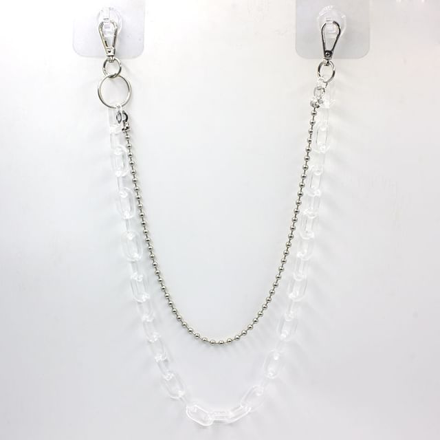 Acrylic Alloy Layered Jeans Waist Chain